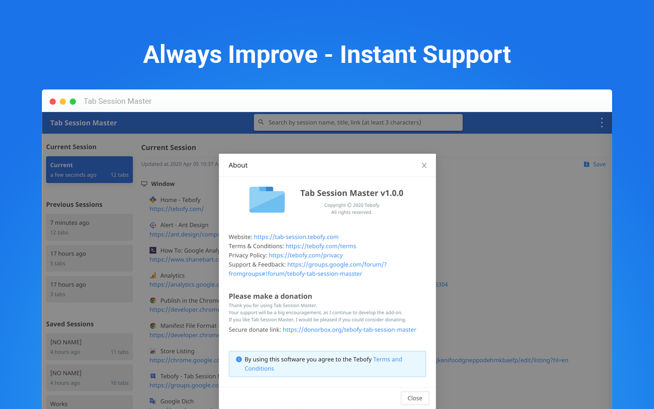 Always Improve - Instant Support
